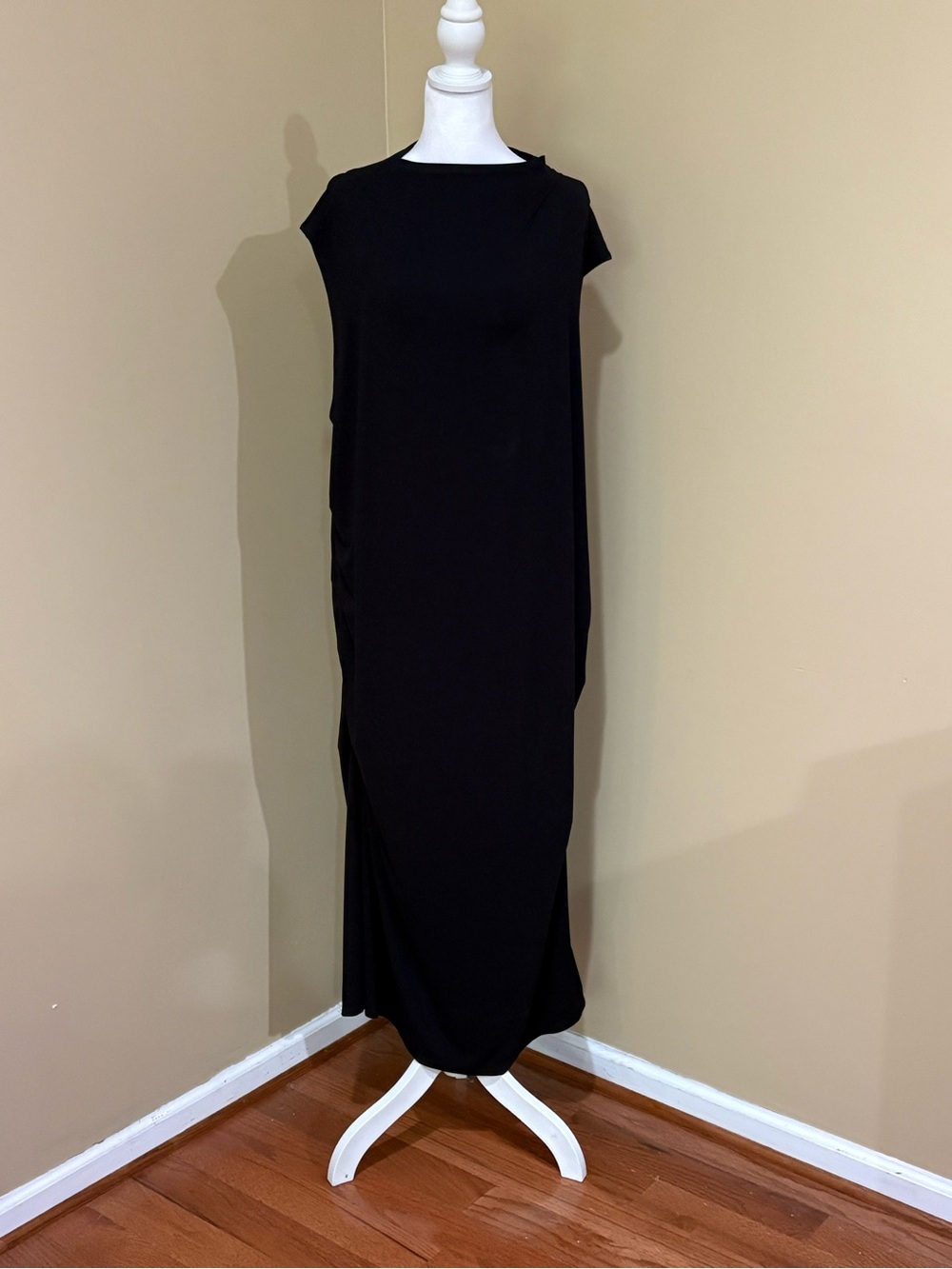 a new day Black ruched sides Sleeveless Maxi Dress
